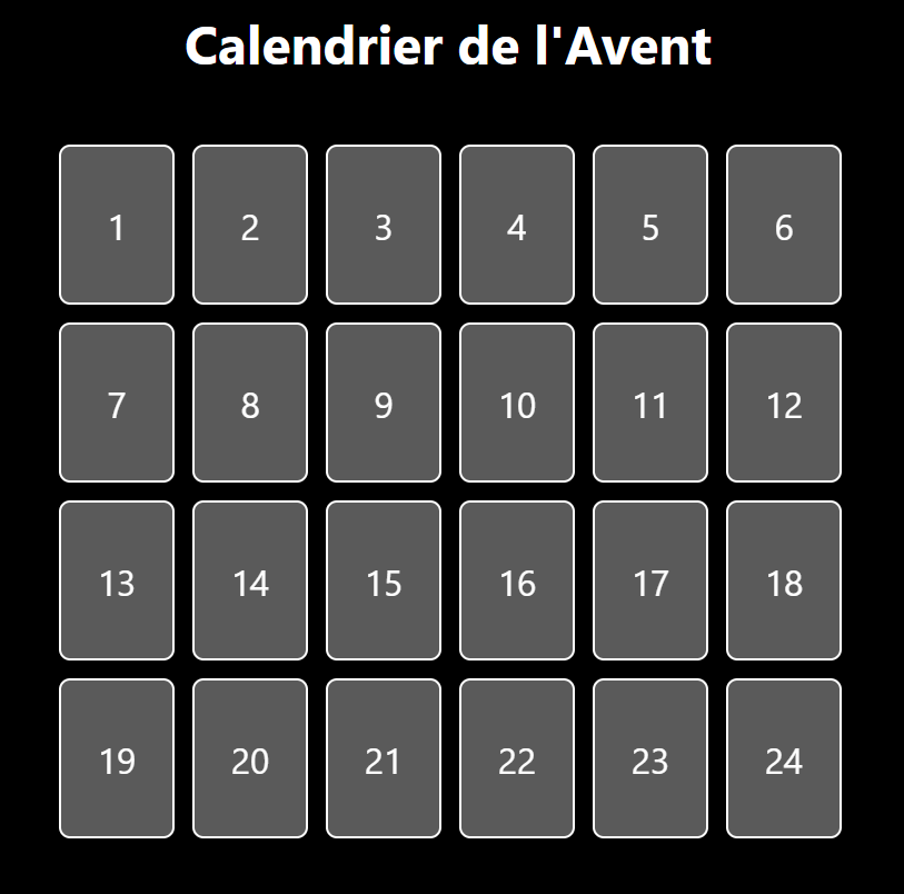 Calendrier de l'Avent
